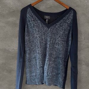 90’s Chaps Dark Blue V-Neck Women's Sweater